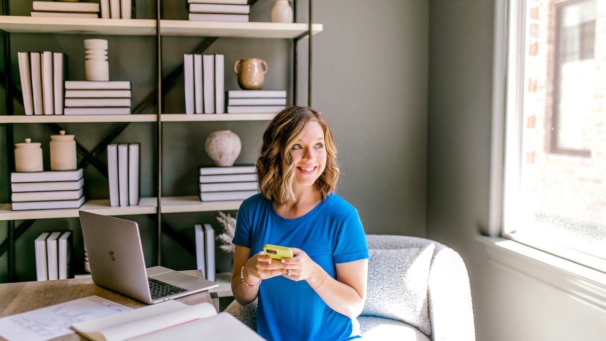 A bright home office, paperwork happily underway